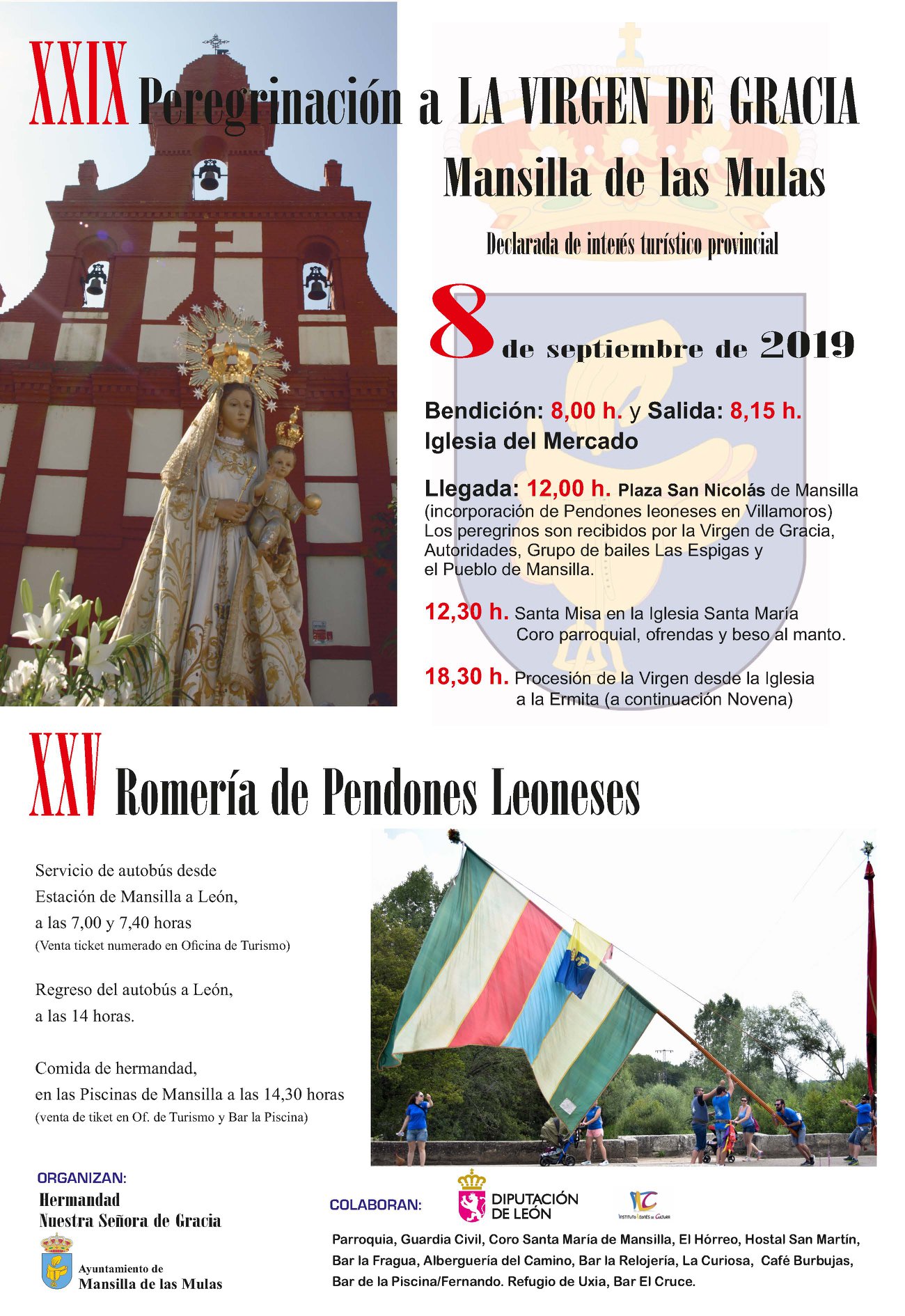Peregrinación de la Virgen de Gracia 2019 Mansilla de las Mulas